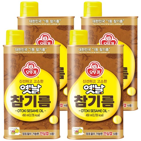 오뚜기옛날 참기름, 450ml, 4개