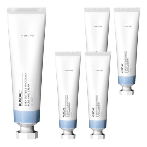 쿤달 시어버터 앤 마카다미아 퓨어 핸드크림 블랑, 50ml, 5개