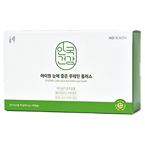 아이원 눈에 좋은 루테인 플러스, 180정, 90g, 1개