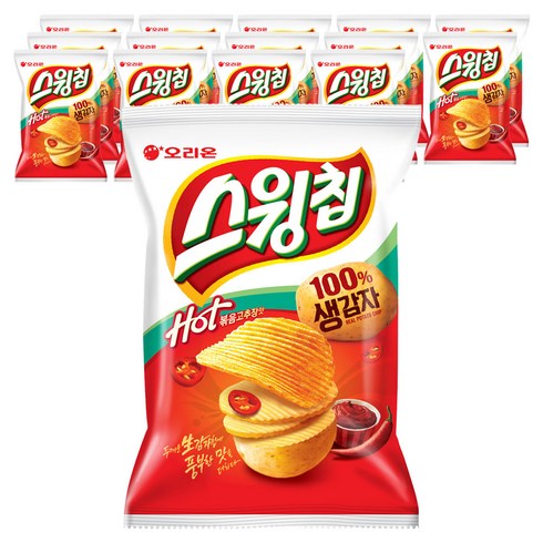 오리온 스윙칩 볶음고추장맛, 60g, 15개