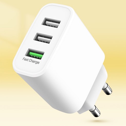 홈플래닛 30W 3포트 고속 멀티 충전기, 화이트, 1개