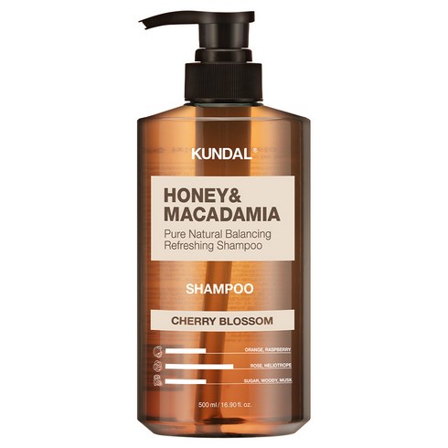 쿤달 허니 앤드 마카다미아 네이처 샴푸 체리블라썸향, 500ml, 1개