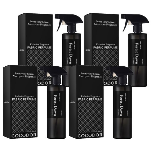 코코도르 패브릭 퍼퓸 섬유탈취제 숲속새벽공기 본품, 500ml, 4개