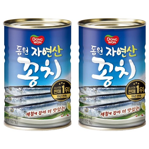 동원 꽁치 통조림, 300g, 2개