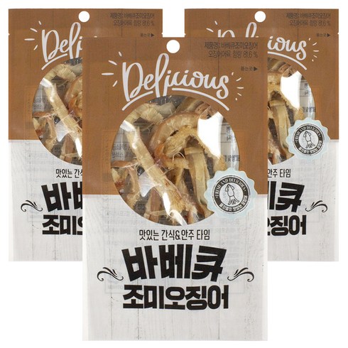 리프레쉬 바베큐 조미 오징어, 20g, 3개