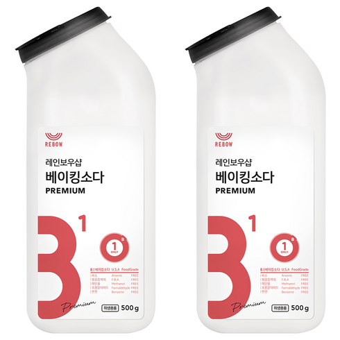 레인보우샵 베이킹소다 프리미엄 톡톡이, 500g, 2개