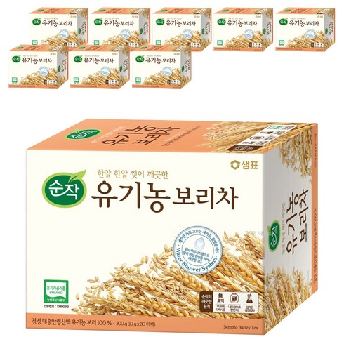 순작 유기농 보리차 티백, 10g, 30개입, 9개