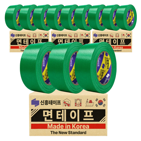 신흥 국산 대용량 라바 청면테이프 48mm X 25M 녹색, 12개