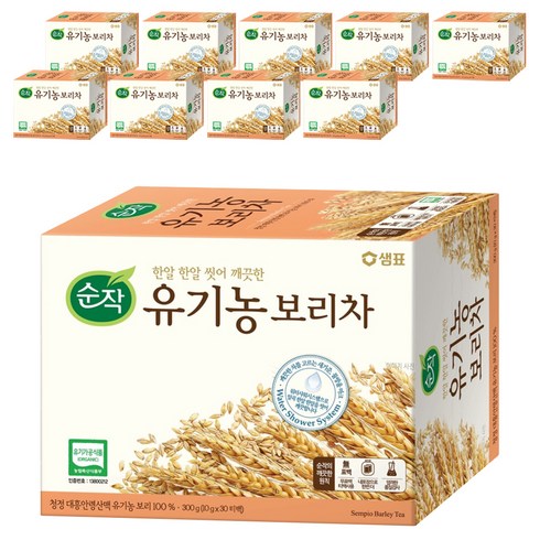 순작 유기농 보리차 티백, 10g, 30개입, 10개