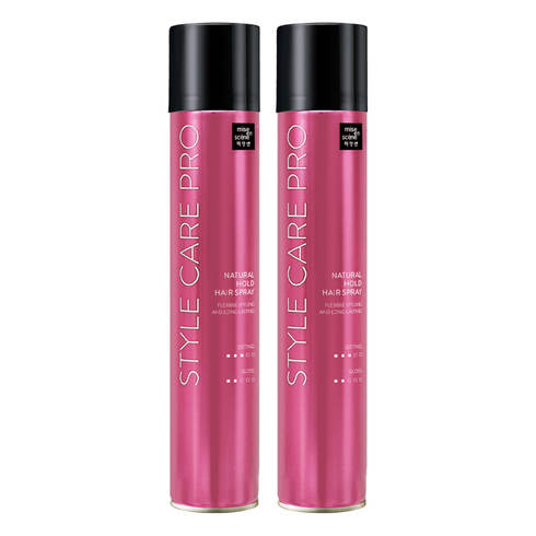 미쟝센 스타일케어 프로 헤어 스프레이 내추럴 홀드, 300ml, 2개