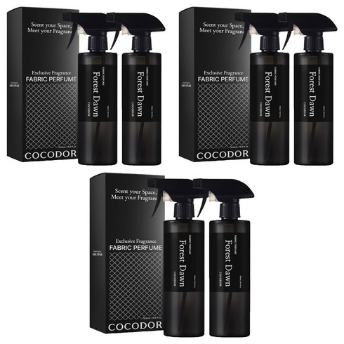 코코도르 패브릭 퍼퓸 섬유탈취제 숲속새벽공기 본품, 500ml, 6개