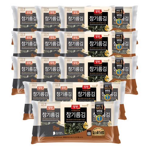 양반 참기름 김, 4.5g, 108개