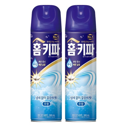 홈키파 무향 에어졸 살충제, 500ml, 2개