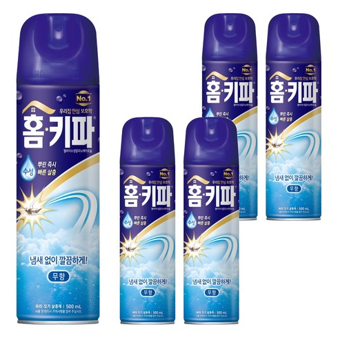 홈키파 무향 에어졸 살충제, 500ml, 5개