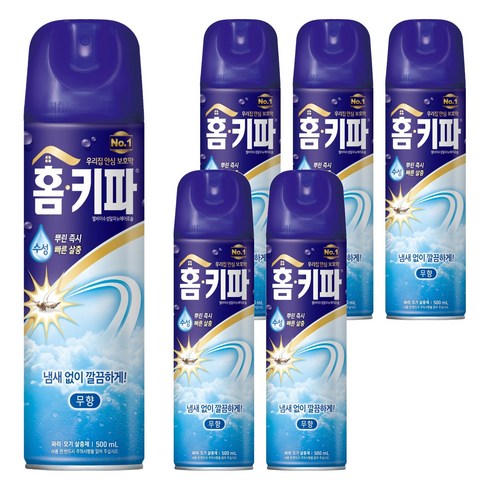 홈키파 무향 에어졸 살충제, 500ml, 6개
