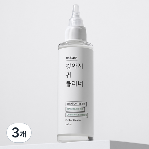 닥터블랭크 강아지 저자극 편백수 귀 세정제, 100ml, 3개