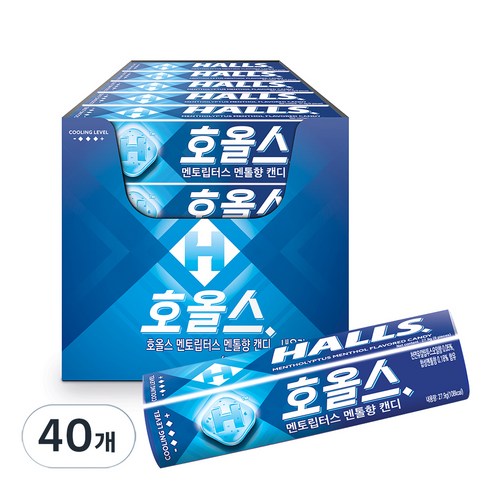 호올스 멘토립터스 멘톨향 캔디, 40개, 27.9g