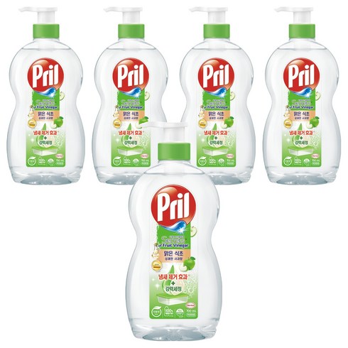 프릴 시크릿 오브 맑은식초 상쾌한 사과향 주방세제, 700ml, 5개