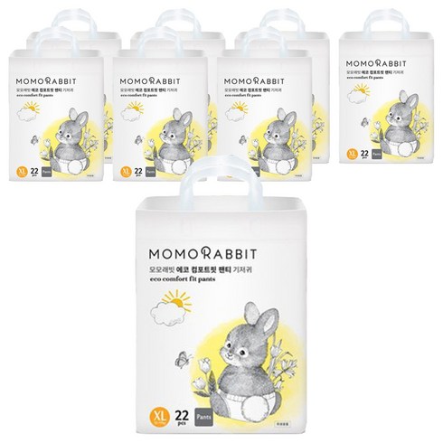 모모래빗 에코컴포트핏 팬티기저귀 유아용, 특대형(XL), 176매