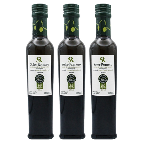 솔레르로메로 유기농 엑스트라버진 올리브오일, 250ml, 3개