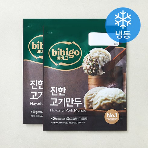 비비고 진한고기만두 (냉동), 400g, 2개