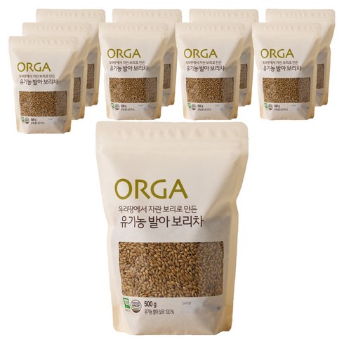 올가홀푸드 발아 보리차, 500g, 1개입, 10개