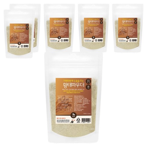 웁스 강아지 황태 파우더 영양제, 활력, 50g, 6개
