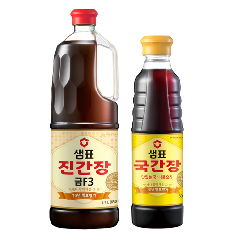 샘표 진간장 금F3 1.7L + 국간장 500ml, 1세트