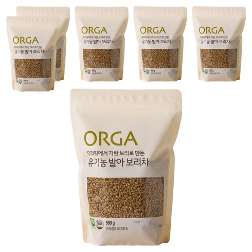 올가홀푸드 발아 보리차, 500g, 1개입, 6개