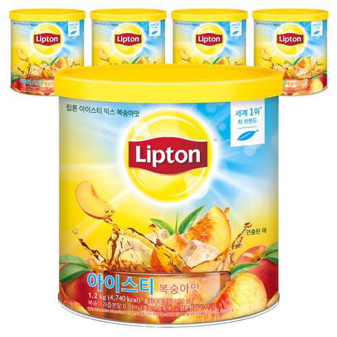 립톤 아이스티 분말 복숭아맛, 1.2kg, 1개입, 5개