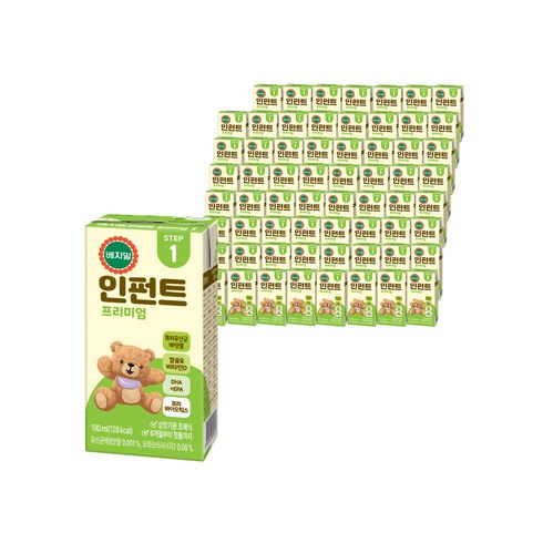 베지밀 인펀트 프리미엄 1단계, 190ml, 64개