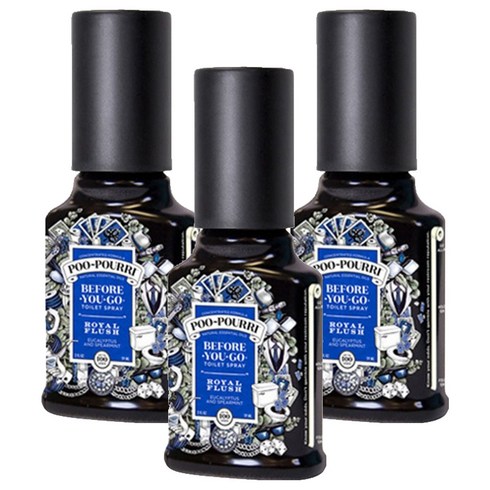 푸리 로열 플러쉬 화장실 탈취제 본품, 59ml, 3개