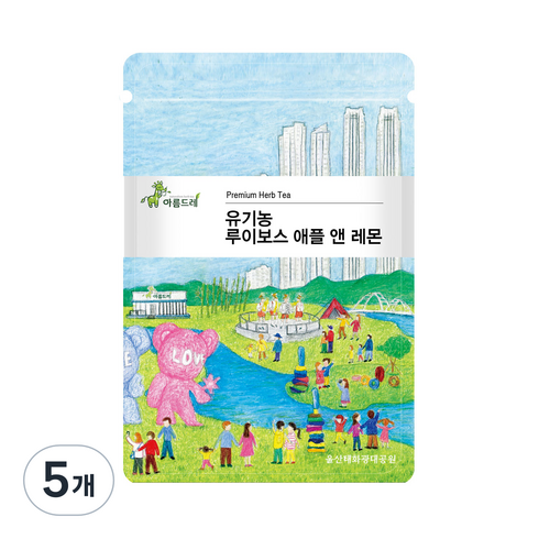 아름드레 삼각티백 유기농 애플앤레몬 루이보스, 1.5g, 25개입, 5개
