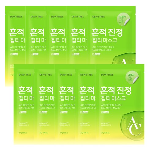 듀이트리 AC 딥 흔적 진정 마스크, 1개입, 10개
