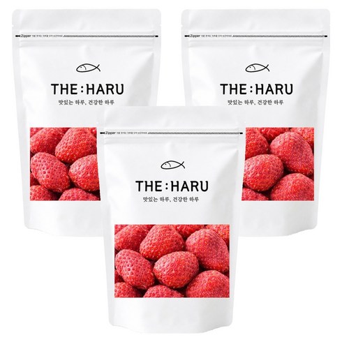 THEHARU 동결건조 딸기칩, 50g, 2개