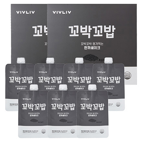 비브리브 꼬박꼬밥 흑임자블랙 챙겨먹는 한끼쉐이크 다이어트 식품, 14개, 40g