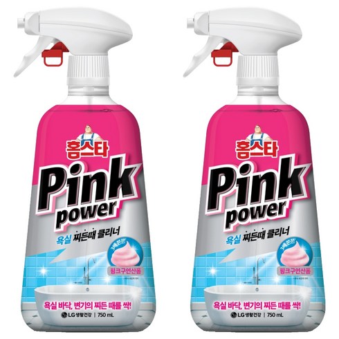 홈스타 핑크파워 욕실 찌든때 클리너, 750ml, 2개