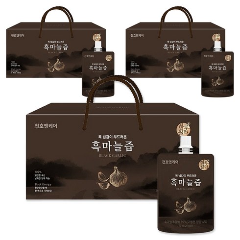 하루활력 목 넘김이 부드러운 흑마늘즙, 70ml, 90개