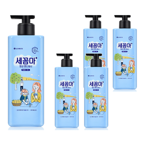 온더바디 세꼼마 항균 젤타입 핸드워시 레몬 버베나향, 480ml, 5개
