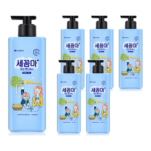 온더바디 세꼼마 항균 젤타입 핸드워시 레몬 버베나향, 480ml, 6개