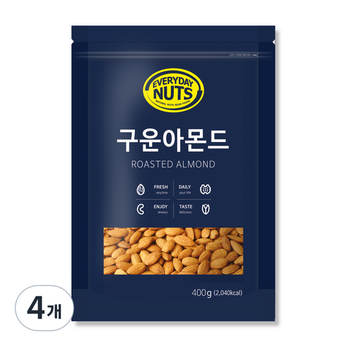 에브리데이넛츠 구운아몬드, 400g, 4개