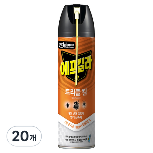 에프킬라 바퀴 스프레이 맥스 트리플킬, 500ml, 20개