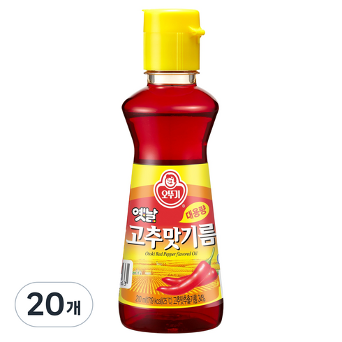 오뚜기옛날 고추맛기름, 210ml, 20개