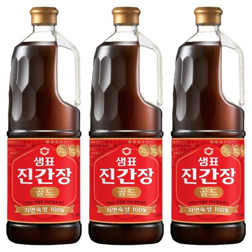 샘표 진간장 골드, 1.7L, 3개