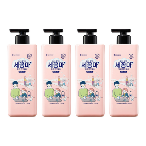 세균아꼼짝마 핸드워시 파우더향, 480ml, 4개