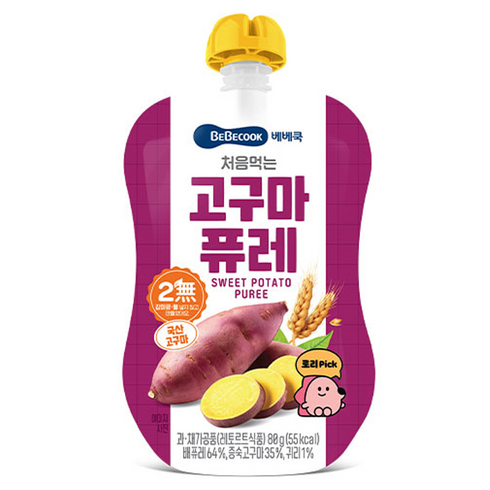 베베쿡 처음먹는 고구마 퓨레, 80g, 1개