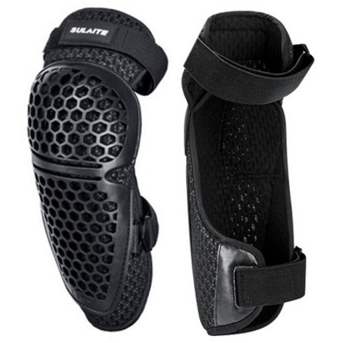 수라이트 오토바이 바이크 전동킥보드 통풍 정강이 무릎 보호대 양쪽세트, 블랙, 1세트