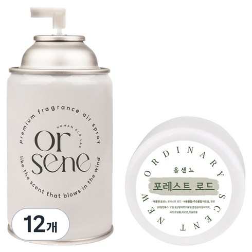 올센느 프리미엄 니치 방향제 리필, 250ml, 12개, 포레스트 로드