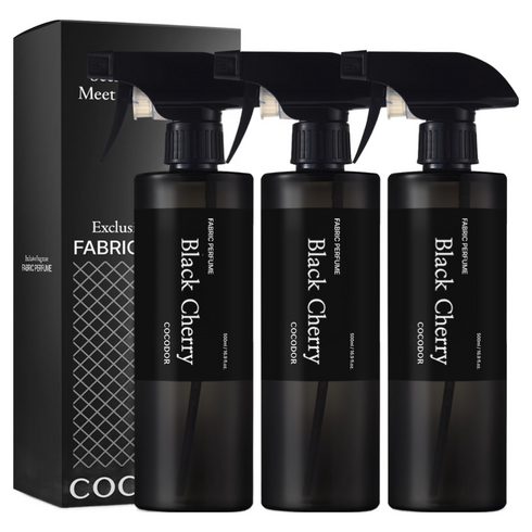 코코도르 패브릭 퍼퓸 섬유탈취제 블랙체리 본품, 500ml, 3개