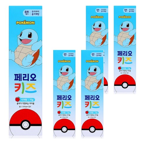페리오 키즈 포켓몬스터 치약, 5개
